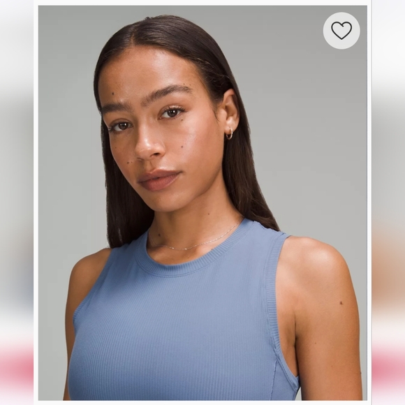 lululemon All Aligned Ribbed Midi Dress oasis blue sz 4 NWT - Picture 3 of 6